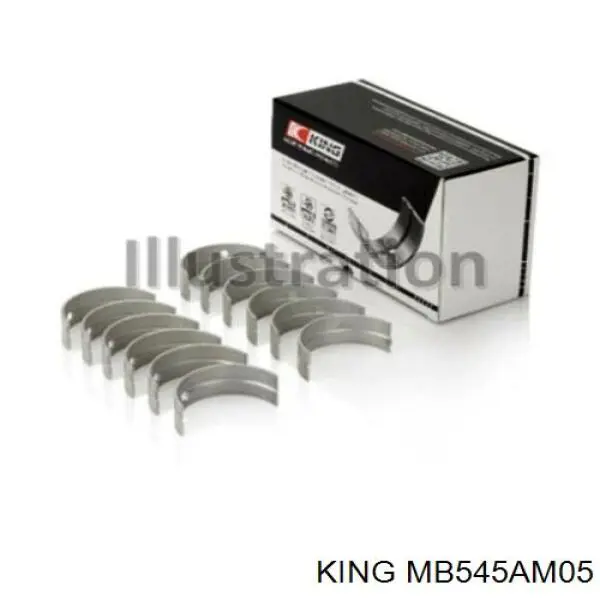 MB545AM025 King вкладиші колінвала, корінні, комплект, 2-й ремонт (+0,50)