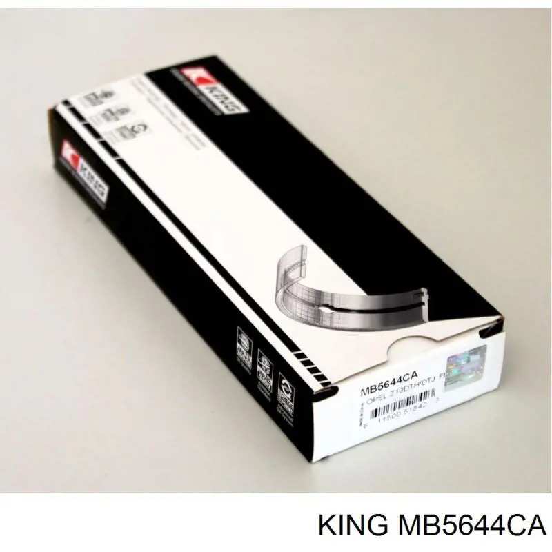 Вкладиші коленвала, корінні, комплект, стандарт (STD) King MB5644CA ціна, від 17.50 USD