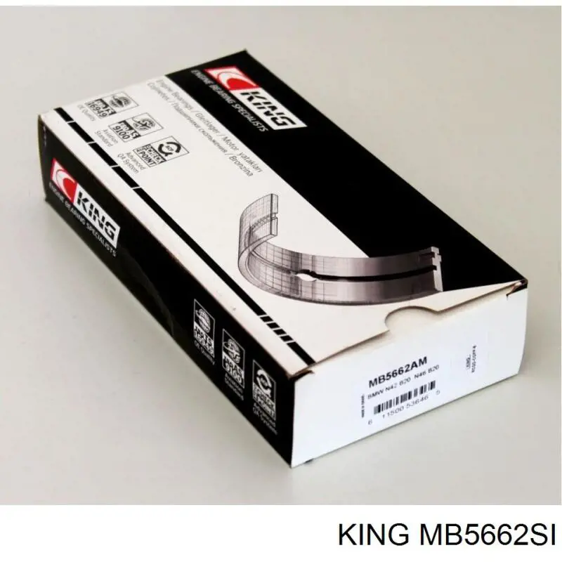 MB5662SI King вкладиші колінвала, корінні, комплект, стандарт (std)
