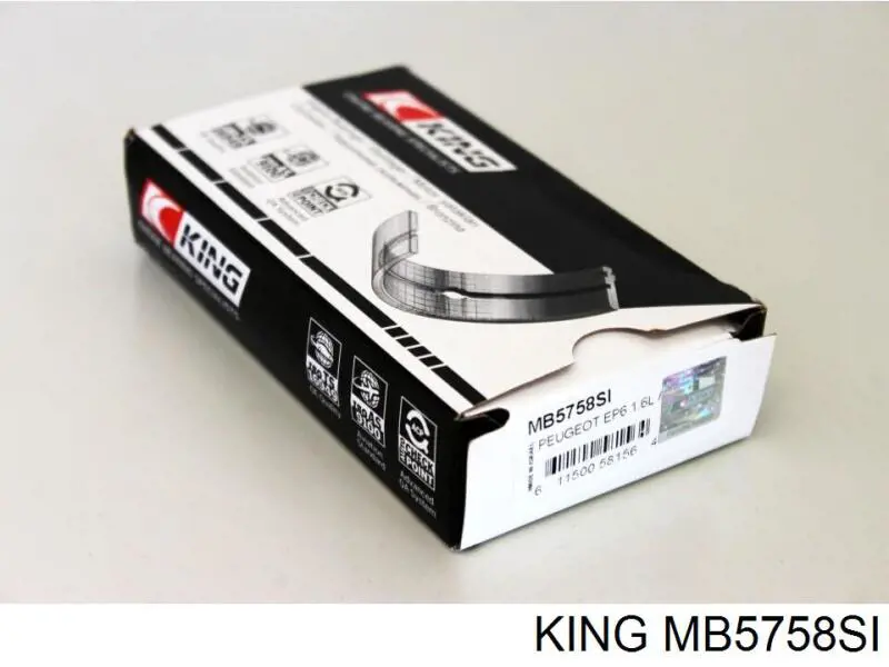 MB5758SI King вкладиші колінвала, корінні, комплект, стандарт (std)