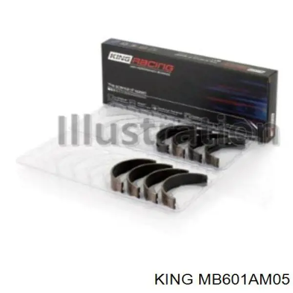 Купити MB601AM050 King Вкладиші колінвала, корінні, комплект, 2-й ремонт (+0,50)