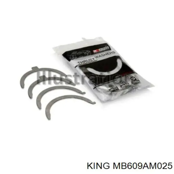 MB609AM025 King вкладиші колінвала, корінні, комплект, 1-й ремонт (+0,25)