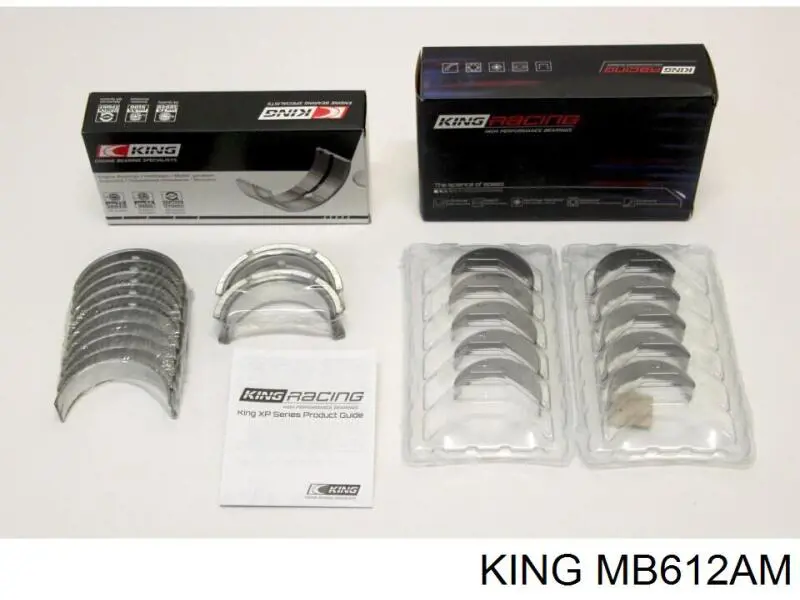 Вкладиші коленвала, корінні, комплект, стандарт (STD) King MB612AM ціна, від 93.37 USD