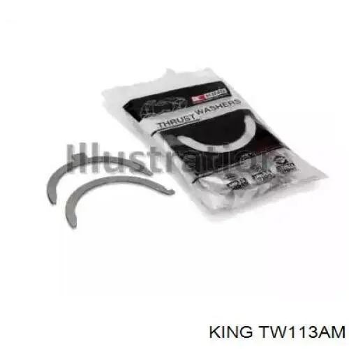 Півкільце підпірне (розбігу) колінвала, STD, комплект King TW113AM ціна, від 2.34 USD