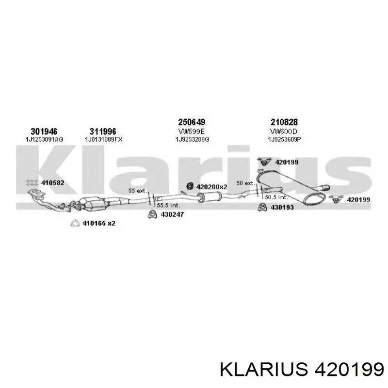 Подушка кріплення глушника 420199 Klarius