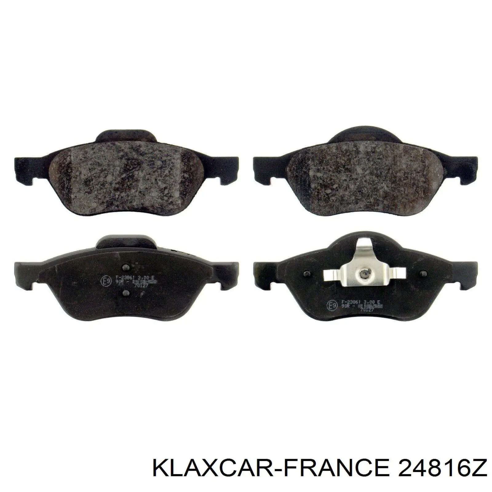 Колодки гальмівні передні, дискові 24816Z Klaxcar France