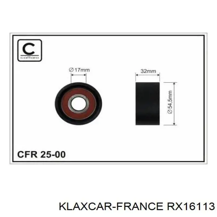 RX16113 Klaxcar France Натягувач ременя ГРМ