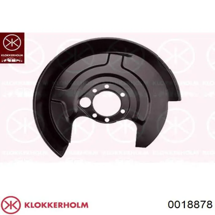 0018878 Klokkerholm захист гальмівного диска заднього, правого