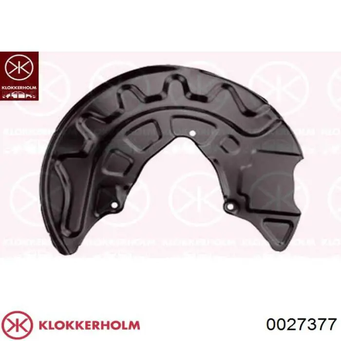 0027377 Klokkerholm захист гальмівного диска, переднього, лівого