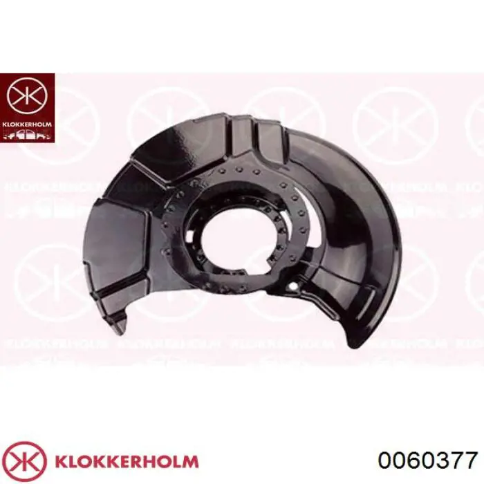 0060377 Klokkerholm захист гальмівного диска, переднього, лівого