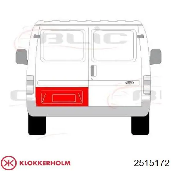 Купити FP2515172 Klokkerholm Ремонтна частина зсувних бічних дверей