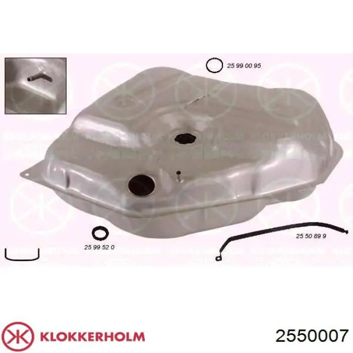 Купити 2550007 Klokkerholm Бак паливний додатковий