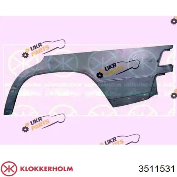 Крило заднє Klokkerholm FP3511531 ціна, від 42.64 USD