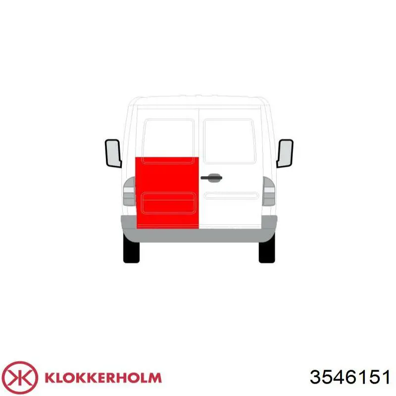 3546151 Klokkerholm Двері задка (двоє дверей)