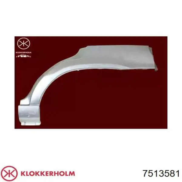 Ремонтна частина арки крила заднього, лівого Klokkerholm 7513581 ціна, від 19.09 USD