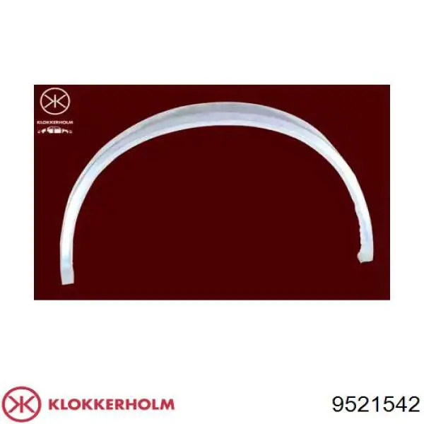9521542 Klokkerholm Ремонтна частина арки крила заднього, правого