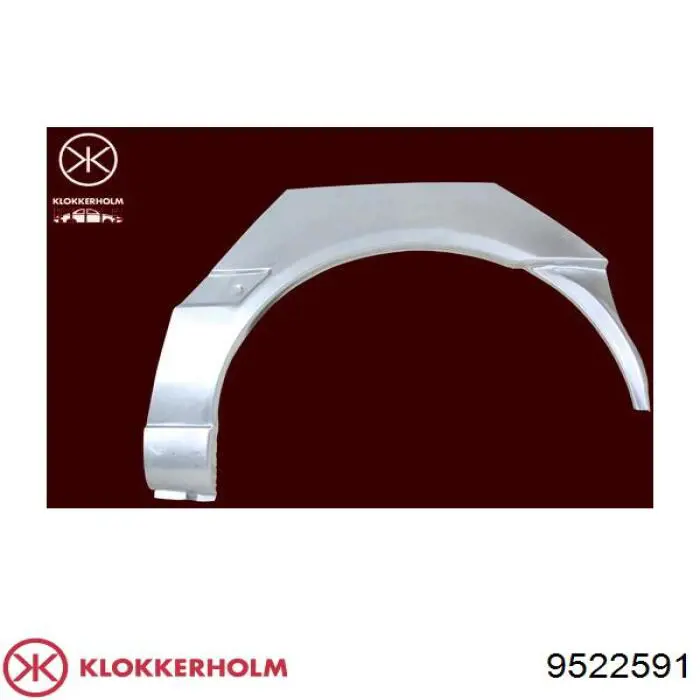 9522591 Klokkerholm Ремонтна частина арки крила заднього, лівого