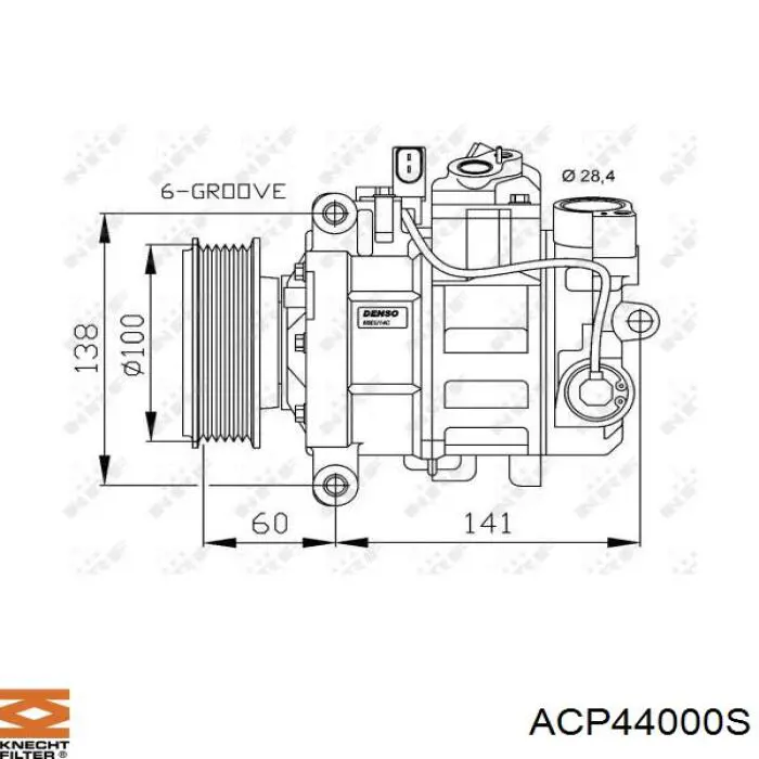 Компресор кондиціонера ACP44000S Knecht-Mahle