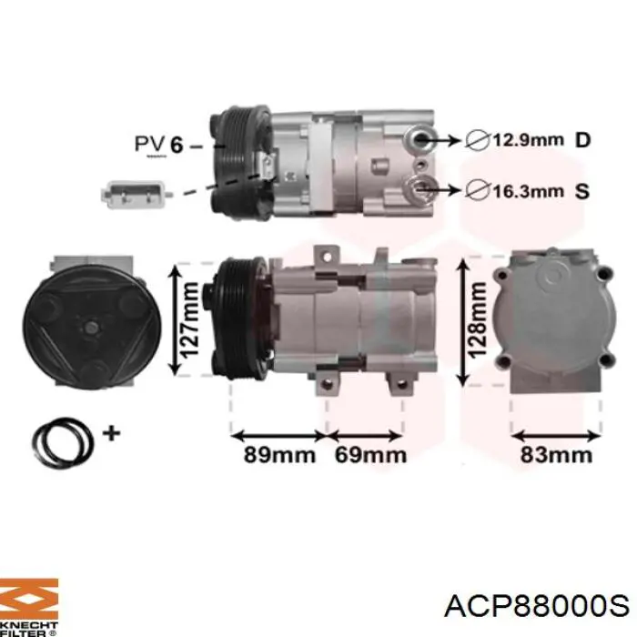 Компресор кондиціонера ACP88000S Knecht-Mahle