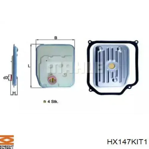 Фільтр АКПП HX147KIT1 Knecht-Mahle