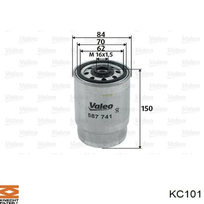 KC101 Knecht-Mahle фільтр паливний