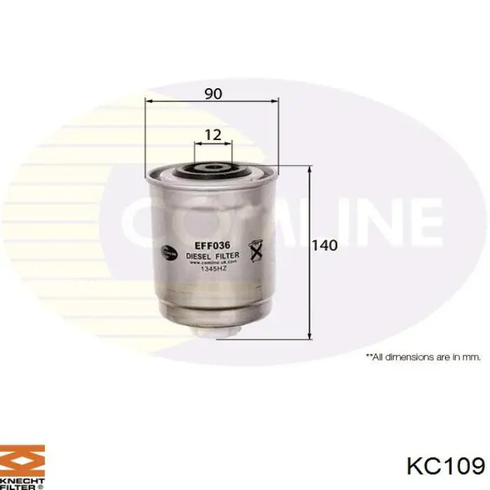 KC109 Knecht-Mahle фільтр паливний