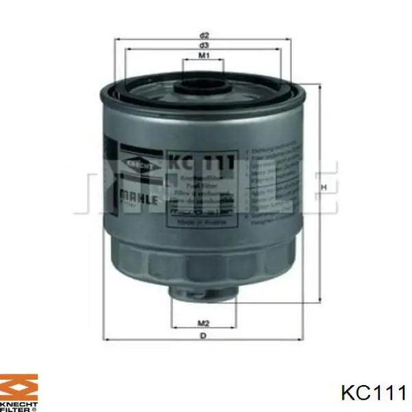 KC111 Knecht-Mahle фільтр паливний