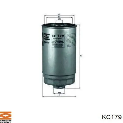 KC179 Knecht-Mahle фільтр паливний