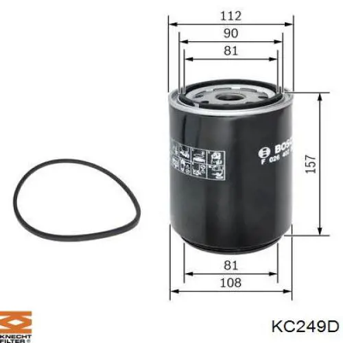 KC249D Knecht-Mahle фільтр паливний