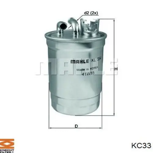 KC33 Knecht-Mahle фільтр паливний