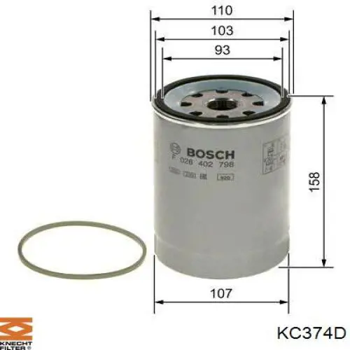Фільтр паливний Mfilter DF3562