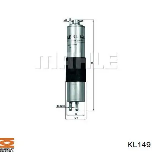 KL149 Knecht-Mahle фільтр паливний