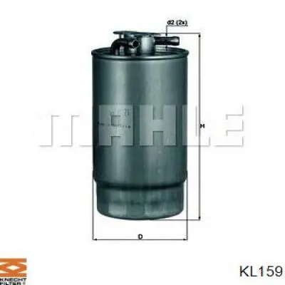 KL159 Knecht-Mahle фільтр паливний