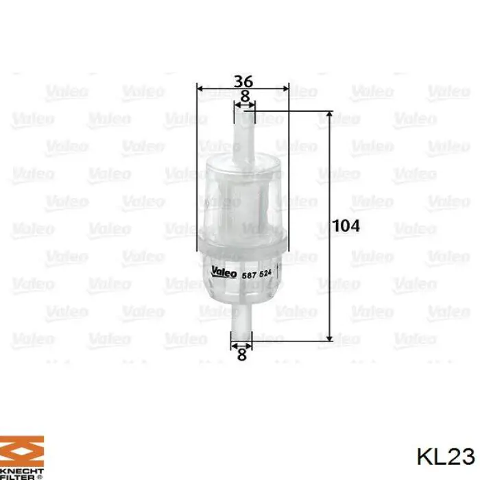 KL23 Knecht-Mahle фільтр паливний