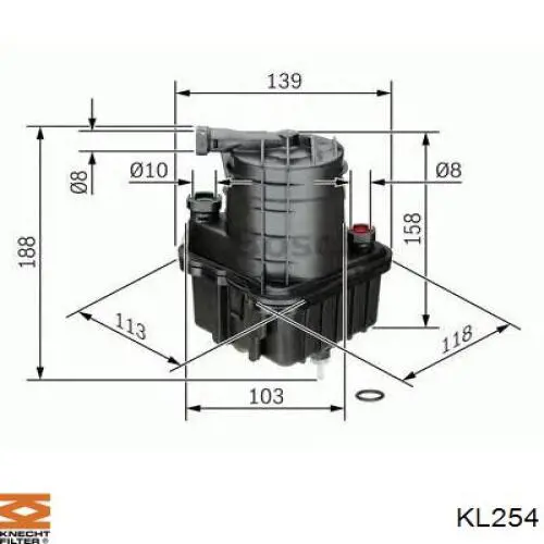 Фільтр тонкого очищення палива Mercedes A0024775301 ціна, від 24.05 USD