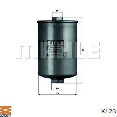 KL28 Knecht-Mahle фільтр паливний