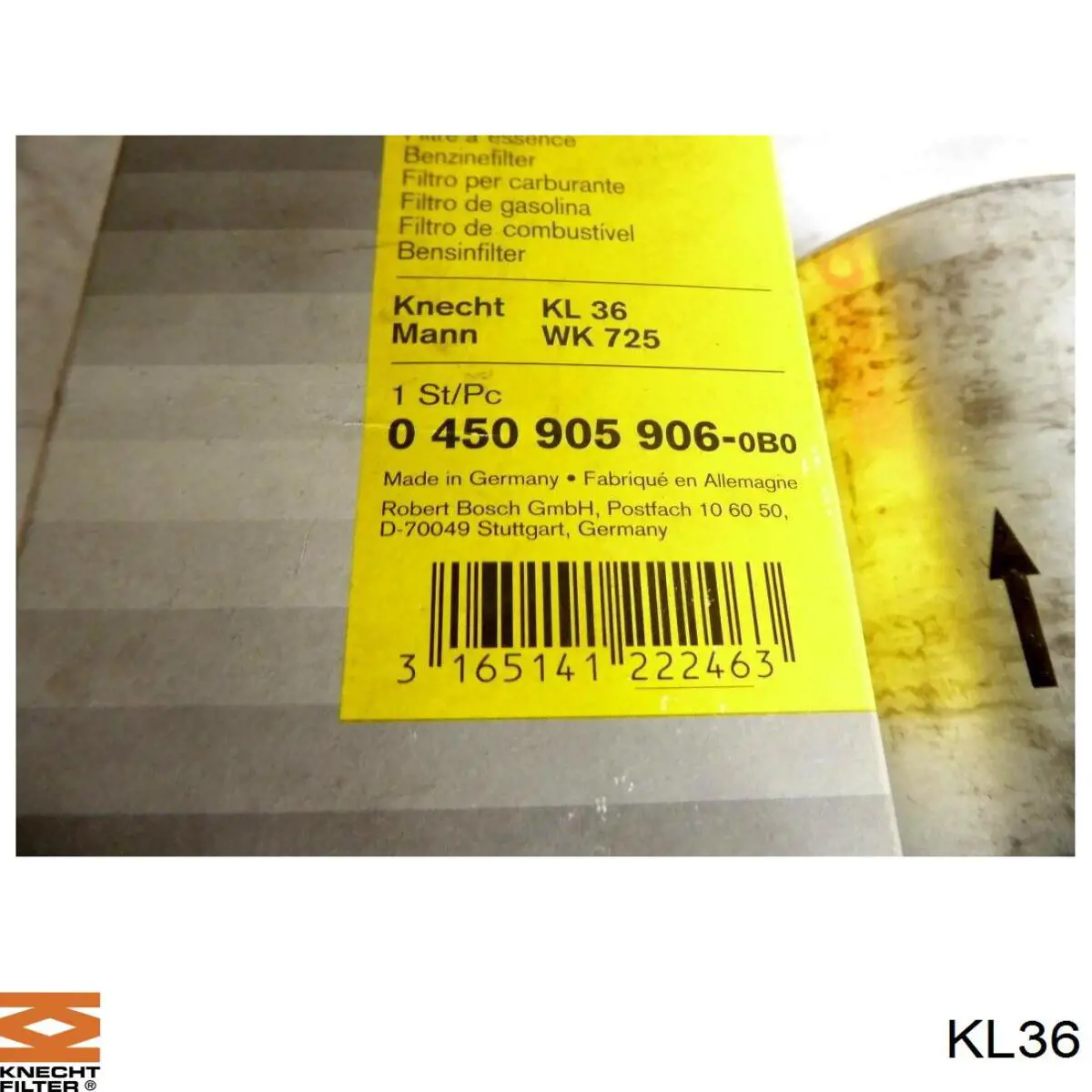 KL36 Knecht-Mahle фільтр паливний