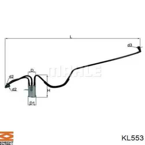 KL553 Knecht-Mahle фільтр паливний