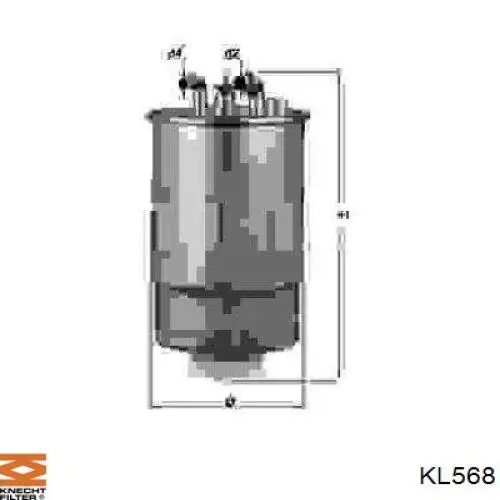 KL568 Knecht-Mahle фільтр паливний