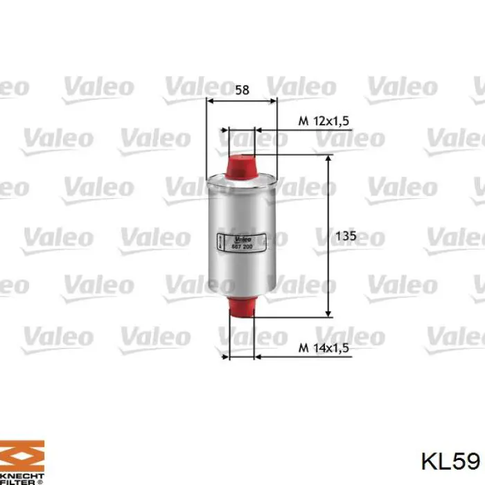 KL59 Knecht-Mahle фільтр паливний