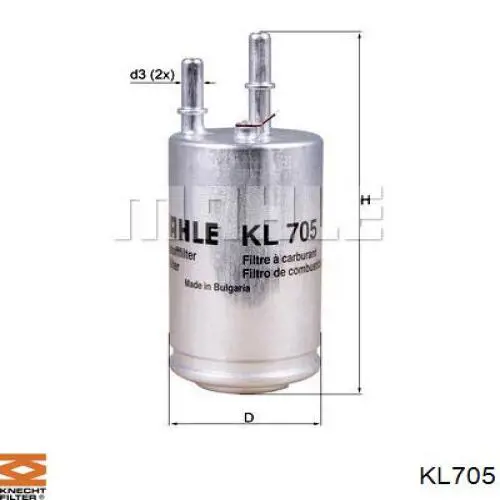 KL705 Knecht-Mahle фільтр паливний