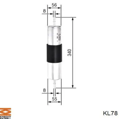 KL78 Knecht-Mahle фільтр паливний