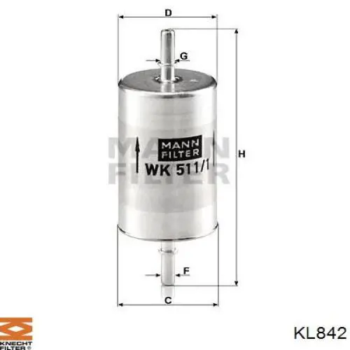 KL842 Knecht-Mahle фільтр паливний