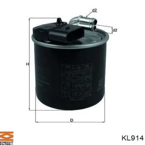 KL914 Knecht-Mahle фільтр паливний