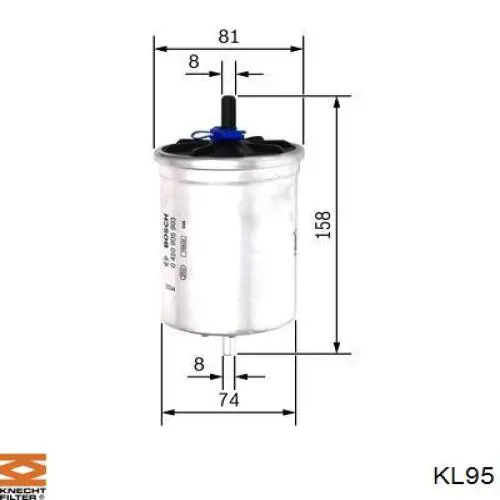 KL95 Knecht-Mahle фільтр паливний