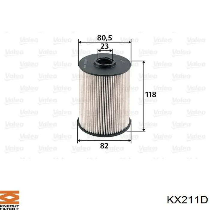 KX211D Knecht-Mahle фільтр паливний