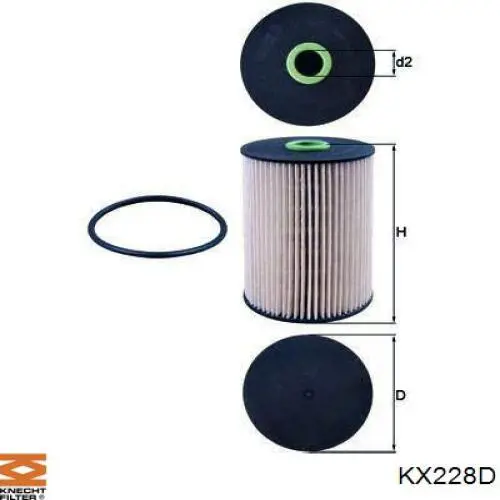 KX228D Knecht-Mahle фільтр паливний