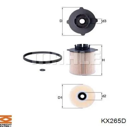 KX265D Knecht-Mahle фільтр паливний