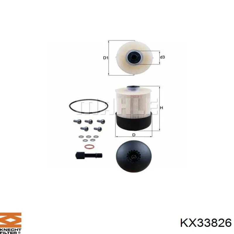 KX33826 Knecht-Mahle фільтр паливний