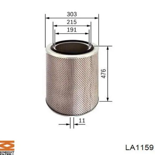 Фільтр салону LA1159 Knecht-Mahle